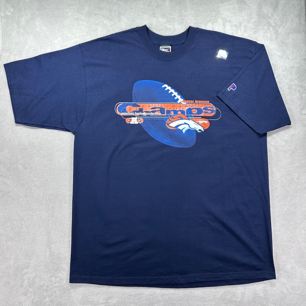 Vintage Denver Broncos Shirt Mens XXL 1998 Super Bowl XXXII Conference Champs